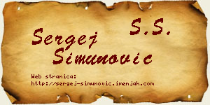 Sergej Simunović vizit kartica